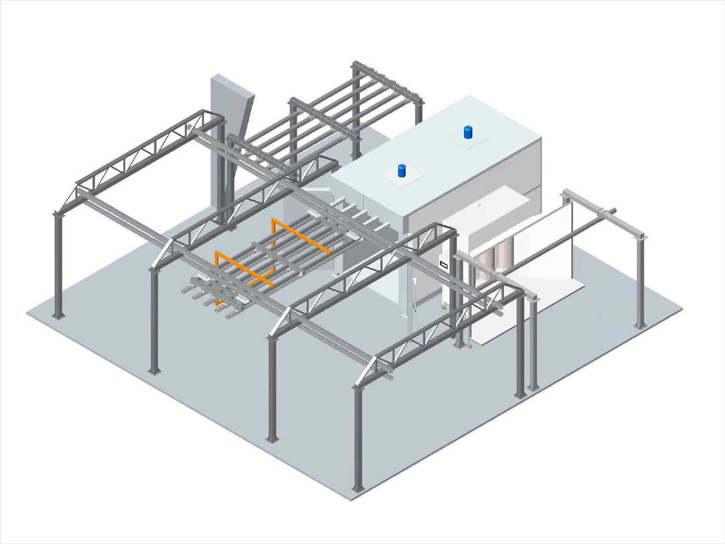 Kompakte Schienensysteme für Pulverbeschichtung