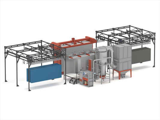 Kompakte Schienensysteme für Pulverbeschichtung