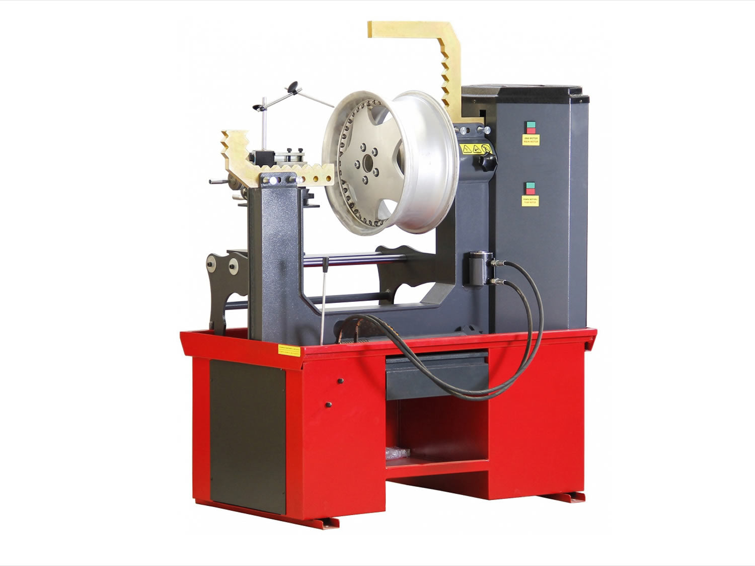 Rim straightening machine with lathe rim repair – Starpaint Industries ...